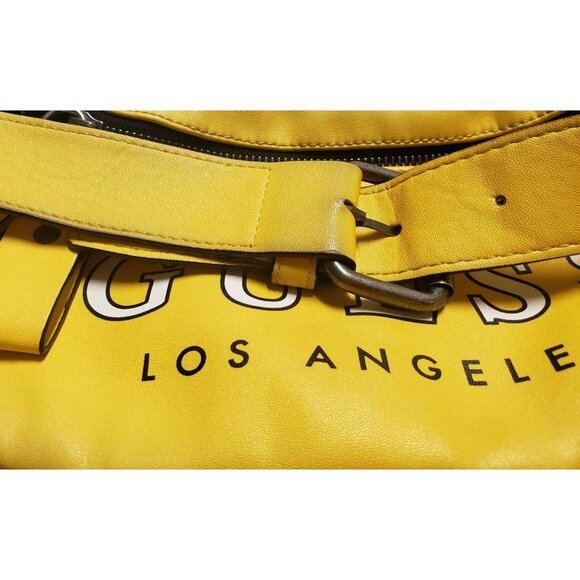 Rare - Yellow Guess Los Angeles Logo Belt Bag Crossbody Adjustable Strap - Picture 15 of 16